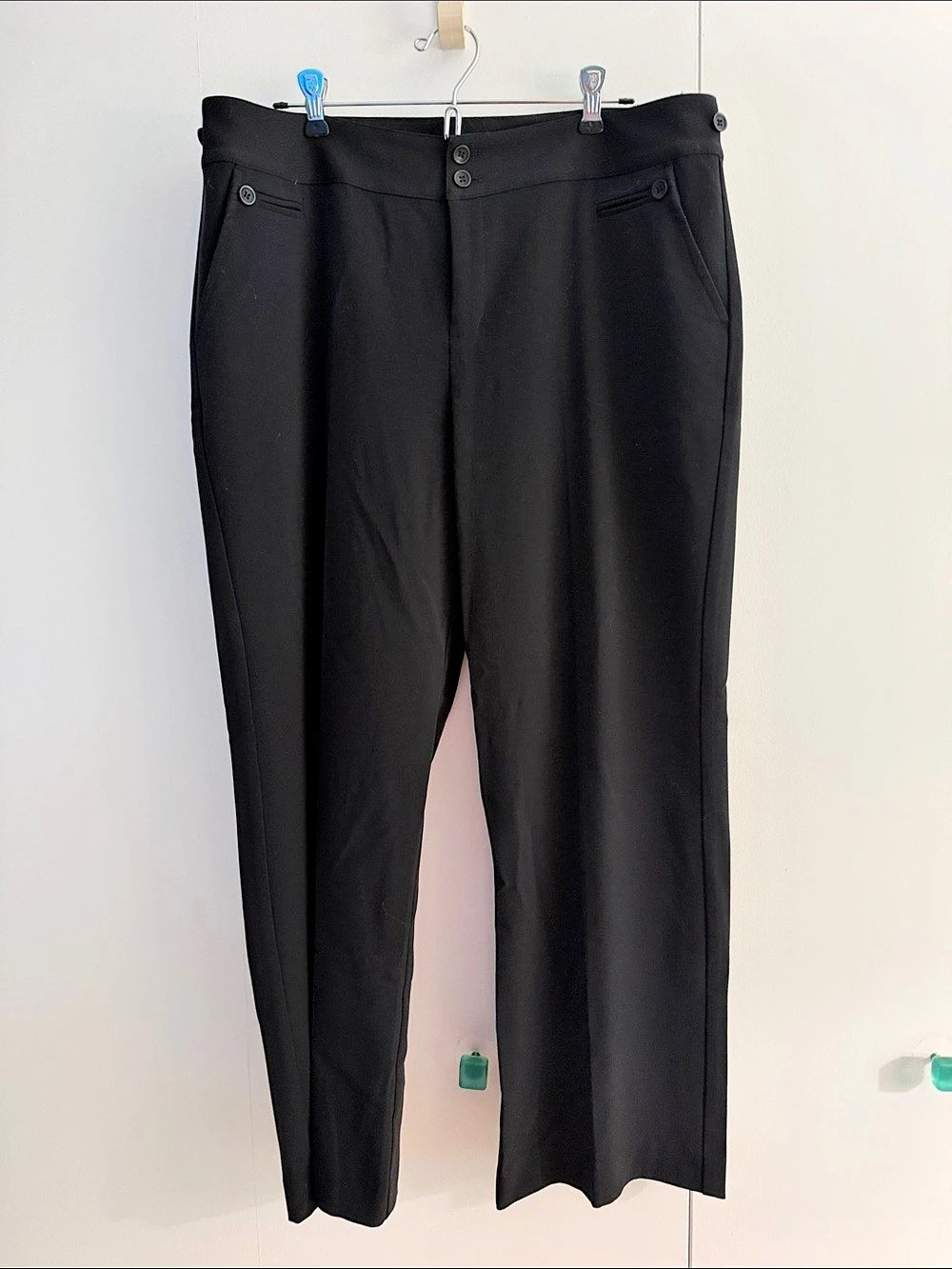 Christopher & Banks Straight Leg Pants in Black Size 14 Short